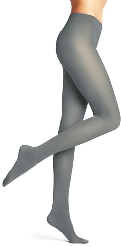 FALKE Damen Strumpfhose Pure Matt 50 DEN W Ti halb-blickdicht einfarbig 1 Stück, Grau Shark 3258, S-M