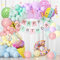 Süßigkeiten Party Deko Mädchen - 130 Stück Geburtstagsdeko, Süßigkeiten Donuts Lutschern Eiscreme Folienballons, Geburtstags Banner, Latexballons für Kinder Frauen Candy Theme Geburtstags Party