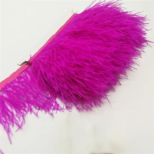 Straußenfeder-Band, Straußenfeder-Band, 10 m, Dunkelblau, für Kleidung, Dekoration, 8-10 cm, DIY-Rose