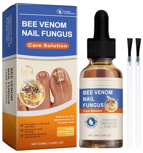 Bienengift Nagelserum, Bienengift NagelverteidigungBehandlungslösung, Nagelpflege Extra Starke Zehennagel-Reparaturflüssigkeit 50 Ml, Vielseitige Nagelreparatur Für Verfärbte Und Beschädigte