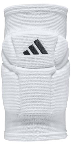 adidas Elite - Rodilleras para voleibol, color blanco, talla S