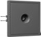 BSEED Prise murale UE standard antenne TV coaxiale avec griffes, prise encastrée avec cadre en PC, 80 × 80 mm, gris