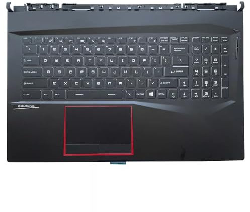 Wzqrps New Replacement for MSI GE75 Raider 8RE 9SE 10SF MS-17E2 MS-17E9 Laptop Upper Case Palmrest Per-Key RGB Backlit Keyboard No Touchpad Assembly Part S1N3EUS2B2SA