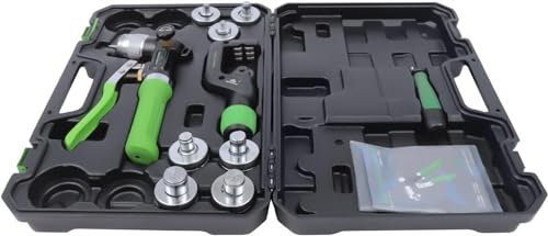 Rohraufweiter-Werkzeug Hydraulischer Rohraufweiter Aufweitwerkzeugsatz Bereich 3/16-1-1/4 + 3/8''-1-1/8'' CNC-Hydraulik-Presswerkzeug, zum Aufweiten von Aluminiumrohren, Kupferrohren, Weichstahlroh