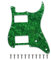 Strat Pickguard HH (2 Humbucker) Pick Guard 11 Hole ST/Strat Style Pickguard for USA/Mexico Stratocaster/Strat Modern Style Guitar Parts, 3-lagig with Screws (Green Pearl)