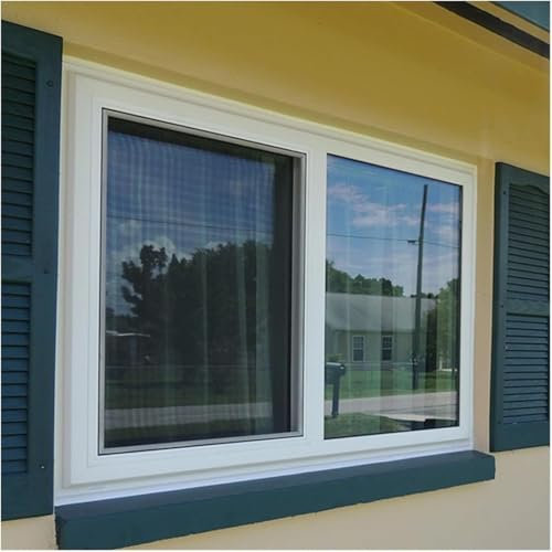Finestra Della Casa Mobile Finestre Scorrevoli Orizzontali Finestra Di Uscita Dal Seminterrato In Alluminio Con vetro Temperato Finestra A Vasistas Dimensione (Size:WxH 40x20in/100x50cm,Color:Bianco)