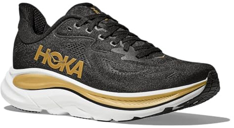 Hoka Womens Clifton 10, Black/Gold, 4.5 UK