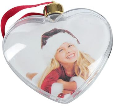 Foto-Ornament-Kugel – Weihnachts-Foto-Ornament-Kugel, Weihnachts-Fotorahmen-Ornament Aus Durchsichtigem Kunststoff Zum Aufhängen, Durchsichtiges Kugel-Ornament Mit Bilderrahmen, Tragbares Foto-Weihnac