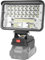 Radikor Lampada a Batteria per Makita 18V, 5 pollici 50W Lampada da Lavoro a LED Proiettore Portatile Lampada da cantiere, 2 Impostazioni di Luminosità, 2 Ricarica USB (senza batteria)