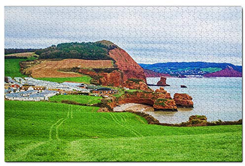 UK England Coast Reefs Devon Jigsaw Puzzle for Adults 1000 Piece Travel Gift Souvenir 38x26CM