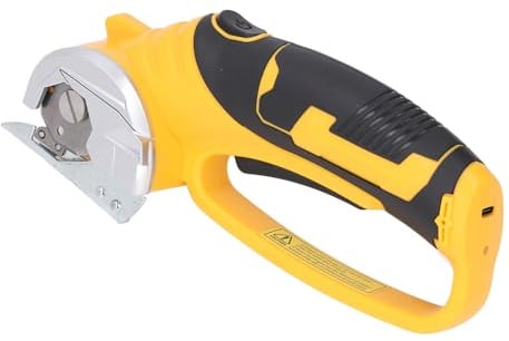 Schnurlose Elektrische Schere, 4 V Wiederaufladbare Pappkartkastenschneider Schwerstoffschere mit LED -Licht, Kraftdrehkoster für Lederteppichkunststoffschnitte, Nähen, Handwerk