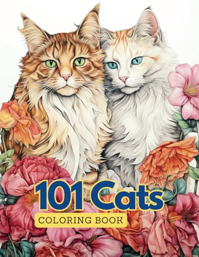 101 Cats Coloring Book