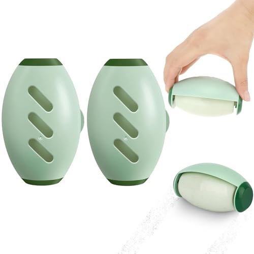 Tragbar Fusselroller,2 Stück Wiederverwendbare Fusselrolle,Waschbarer Reusable Lint Roller,Tierhaarentferner Fusselrolle,Wiederverwendbarer Gel-Fusselroller,für Tierhaare Kleidung (Grün)
