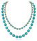 EVER FAITH Collier de perles turquoise - Style bohème bohème - Fait à la main - Bleu turquoise - Bijou fantaisie pour les vacances d'été, turquoise