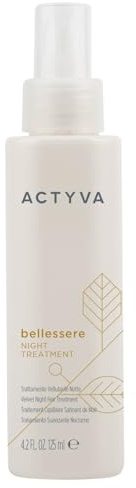 Actyva Bellessere Night Treatment, Nachtpflege für Haare mit samtiger Wirkung mit Argan- und Leinen-Ölen, ohne Ausspülen, 125 ml
