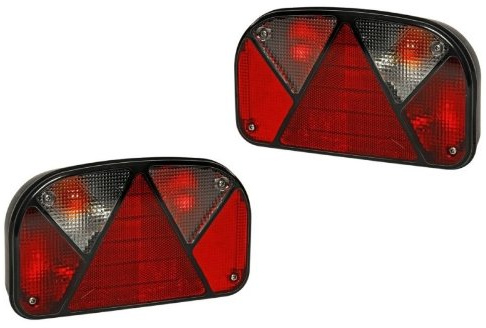 Aspöck Multipoint 2 - Lampen Set - rechts + Links, 13 polig mit Rückfahrscheinwerfer