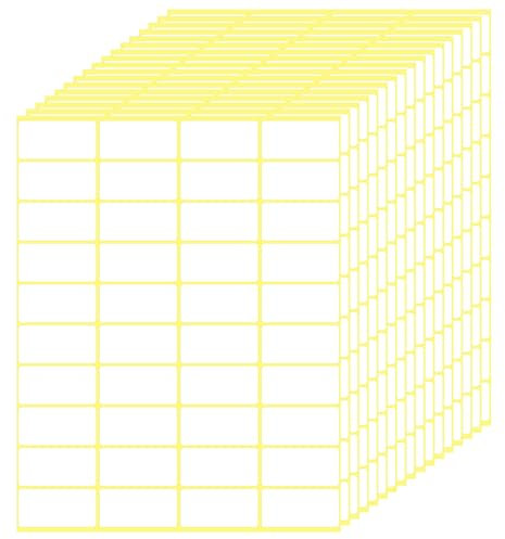 Weiß Klebeetiketten Aufkleber 1200 Stück Etiketten Selbstklebend zum beschriften Price Tag Kleine Universal Leere Etiketten Zum Preisschilder Für Boxen Umschläge Schule Büro Küche（3.7 X 1.8cm）