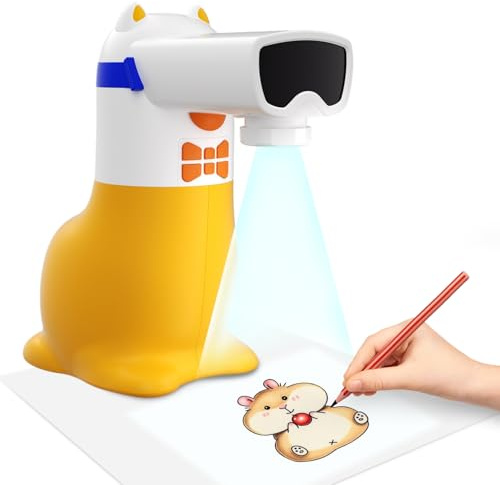 BrightBuddies Creative Birthday Gift for Boys and Girls, AI Drawing Projector for Kids with Voice & Photo-to-Sketch, Smart Educational Tracing Robot, Christmas STEM Toys for Children Ages 4 5 6 7 8