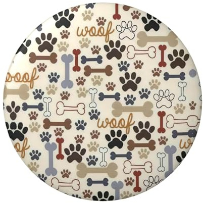 Hundeknochen Pfotenabzeichen, rund, 6 cm, Weißblech, einseitig bedruckt, perfekt für persönliche Dekoration und als Geschenk, Einheitsgröße, Metall