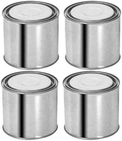 DIYEAH 4pcs Empty Paint Tins: Empty Paint Buckets - 400ml Unlined Storage Container With Lids Leakproof For Solvents Diy Projects Arts And Crafts