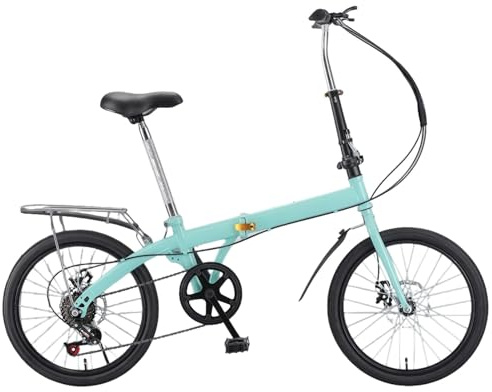 Neues 20/22-Zoll-Faltrad, Ultraleicht, Tragbar, Speedbike Für Erwachsene, Männer Und Frauen, Kostenlose Installation Für Frauen, Männer, Teenager Light Green,20