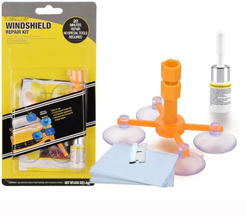 TINGSOVERE Auto Windscreen Chip Repair Kit, Car Windscreen Crack Repair Kit Can Fix Windshield Glass Chips, Cracks, Bulls Eye, Star-Shaped, Half Moon Crescents