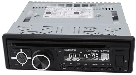 Yanmis Reproductor de DVD para Automóvil, Receptor de Radio Estéreo MP3 Bluetooth USB con Control Remoto, para Camión, Automóvil, RV, Soporte para Reproducción de DVD, MP3, MPEG4, VCD,