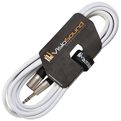 Cavo XLR Maschio a Jack 6.35mm TRS Stereo/Segnale bilanciato/Cavo Audio Cassa 6m Bianca