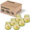 Sovie Candles Glaswindlicht Flairlight Gelb 6 Stück - Windlicht Glas - Kerzen Deko Innen & Außen - Schlichtes Design - 60-70 Std. Brenndauer