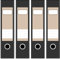 Ordneretiketten | 4 Aufkleber für breite Akten-Ordner | Farbe Helles Beige | selbstklebende Design Akten-Etiketten | Deko Sticker für Rückenschilder Ordnerrücken | zum Beschreiben