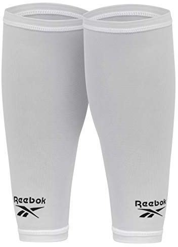 Reebok Unisex-Adult Compression Arm Sleeves Kompressionsarmhülsen, Weiß, S (25-30 cm)