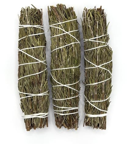 Farbenwald - Rosmarin, 3 Bündel zum Räuchern, rd. 16cm lang, aus Kalifornien, Räucherwerk, Smudge Sticks