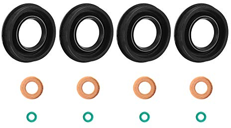 injektor dichtung Einspritz Dichtungssatz, Kraftstoffeinspritz Dichter Unterlegscheibe O Ring 6C1Q-6K780-AB Dichtungssatz Passend für Transit MK7 2.2 2.4 3.2 TDCi