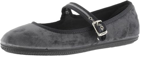 victoria Bailarinas Oda Terciopelo & Ribete Al Tono & Hebilla 104913 para Mujer Gris 39