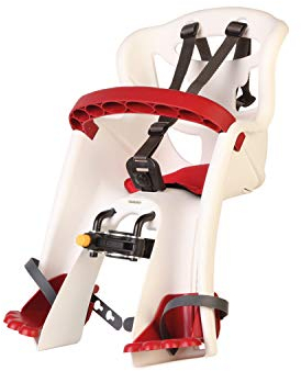 b bellelli Tatoo Plus - Seggiolino Bici Anteriore - Attacco Handlefix - Si Fissa al Manubrio - dai 9 Mesi ai 3 Anni - Max 15 kg - Colore White