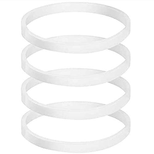 Pack of 4 Gaskets White Rubber Sealing O-Ring Replacement Part for Nutri Ninja Blender Model BL455, BL455-30, BL 580...