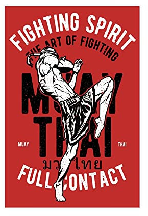 FEIXUAN Leinwandposter mit traditioneller thailändischer Kultur, Muay Thai-Kultur, Schlafzimmer-Dekor, Sportlandschaft, Büro, Raumdekoration, Geschenk, 50 x 75 cm
