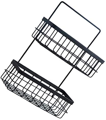 Yardwe Obst-Hängekorb, Drahtkorb, Metall, Wandmontage, Aufbewahrungskörbe, Duschregal, Regal für Küche, Zuhause, Büro, Badezimmer, Metall-Aufbewahrungskörbe