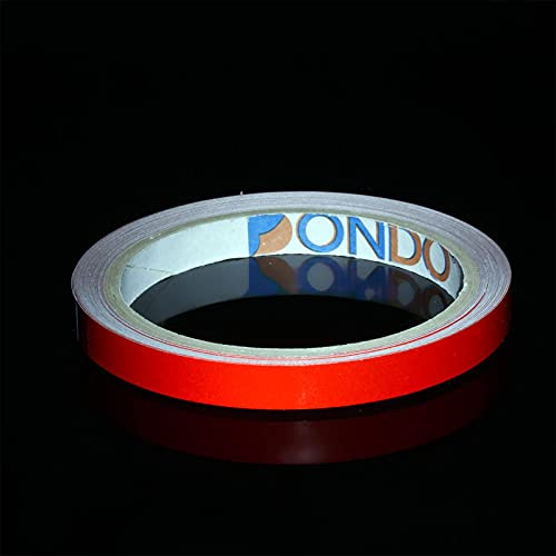 Dondo ULTR-Bright Reflektorband Reflexfolie Klebeband für Sicherheit Warnklebeband Markierung Sicherheitswarnband 10mm x 10m rot