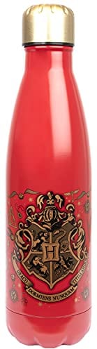 Harry Potter - Borraccia Acciaio Inox - Bottiglia Acqua Senza BPA - Regali Grifondoro - Merchandising Borracce Acqua in Metallo - 750ml - Rosso