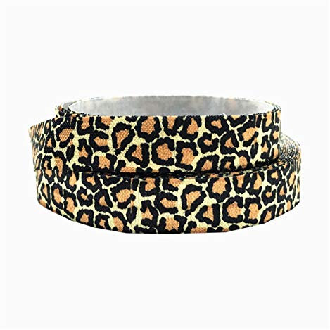 RTFGJ Satinband, Geschenkband 10yards 16mm Leopard Muster umklappen Elastic Band Webbing DIY Nähen Haar-Band-Riegel Geschenkverpackung Zubehör Gedruckt Partydekoration