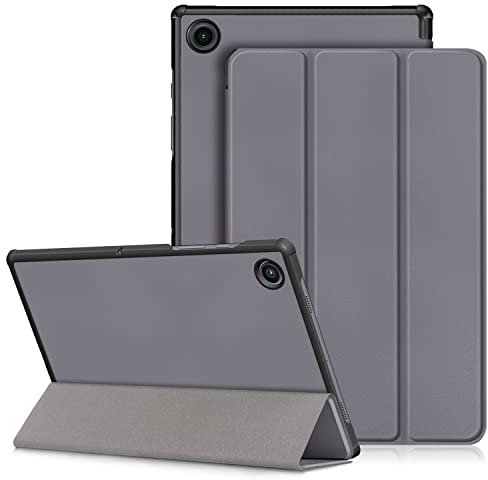DINGGUAGUA Hülle für Samsung Galaxy Tab A8 10.5 Zoll SM-X200/X205 Tablette Ultra Dünn Schutzhülle mit Auto Schlaf/Wach und Ständer Funktion,Grau