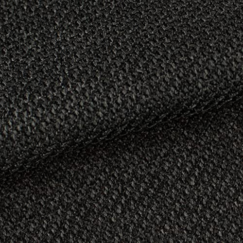 novely® OTTO - Grob Gewebter Polsterstoff - UV-Beständiger Möbelstoff - Melierter Struktur-Stoff - Pflegeleichte Meterware 1 lfm Farbe: 12 Schwarz