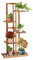 GOPLUS 5 Ebenen Pflanzenständer, Blumenständer aus Holz, mehrstöckiges Blummenregal, Pflanzenregal, Pflanzentreppe, Blummentreppe für Indoor, Garten & Balkon (5 Ebenen/Braun)