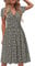 STYLEWORD Women's Summer Dress Short Sleeve V-Neck Sundress Floral Wrap Waist Casual Dress with Pockets (floral20,Large)