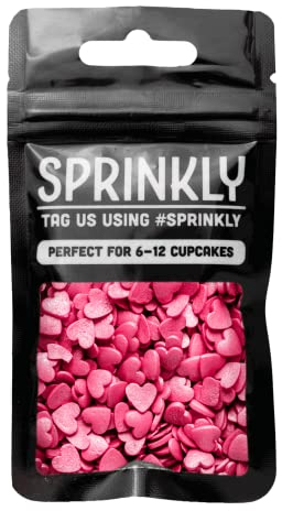 SPRINKLY - Glimmer Hearts - Deep Pink - 25g