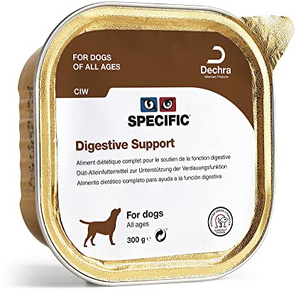 DECHRA Veterinary Products - SPECIFIC CIW Digestive Support - Wet Food for Dogs - Improves Intestinal Flora - Easily Digestible - Low Fibre - with Postbiotics - All Ages - 6 x 300 g