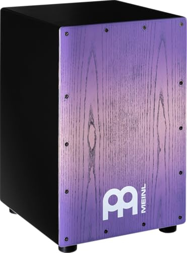 Meinl Percussion Headliner Cajon Instrument - Compact Drum Box with 2 Snare Wires - Playing Surface Lilac (MCAJ100BK-LPF)