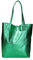 Borsa a Mano Shopper Donna in Pelle Dollaro Borse a Spalla (Smeraldo)