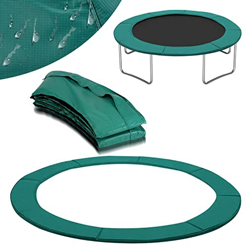 Gimisgu Trampolin Randabdeckung Ø305cm Grün Federabdeckung für Gartentrampolin Jumper Trampolin-Randschutz PVC PE 100% UV-beständig